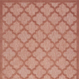5' X 7' Coral Orange Ikat Indoor Outdoor Area Rug - Homeroots - Flyclothing LLC