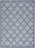 5' X 7' Denim Blue Ikat Indoor Outdoor Area Rug - Homeroots - Flyclothing LLC