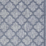 5' X 7' Denim Blue Ikat Indoor Outdoor Area Rug - Homeroots - Flyclothing LLC