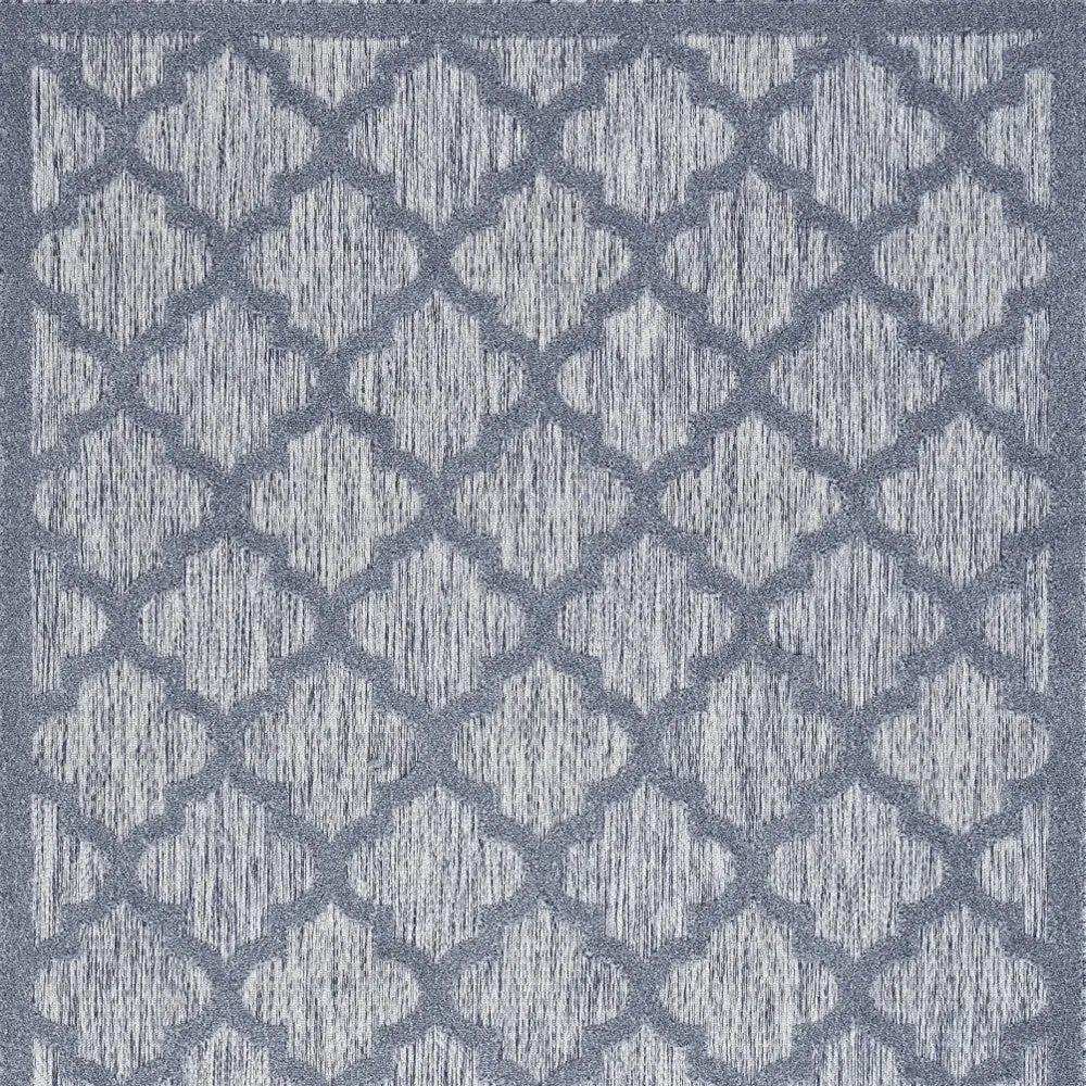 5' X 7' Denim Blue Ikat Indoor Outdoor Area Rug - Homeroots - Flyclothing LLC