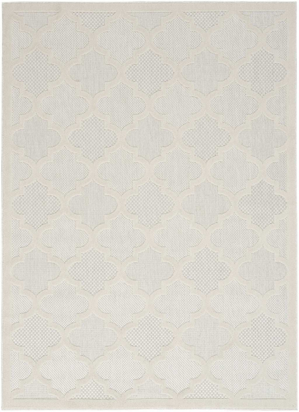 4' X 6' Ivory And White Ikat Indoor Outdoor Area Rug - Homeroots - Flyclothing LLC