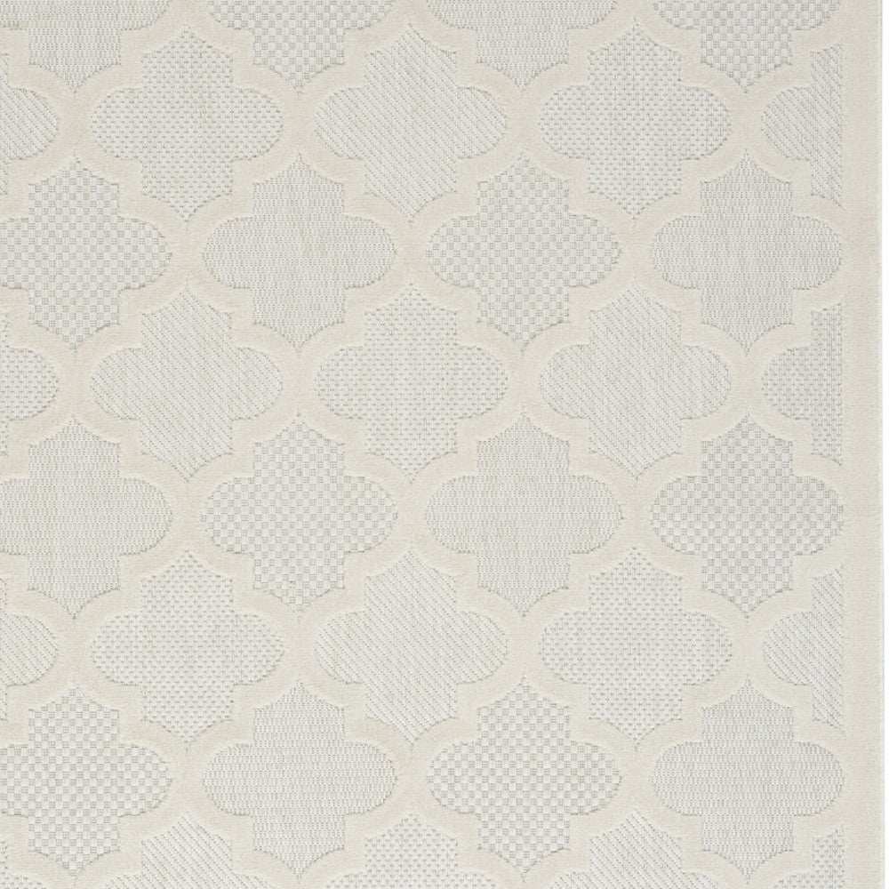 4' X 6' Ivory And White Ikat Indoor Outdoor Area Rug - Homeroots - Flyclothing LLC