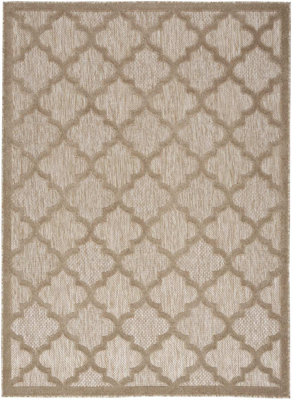 4' X 6' Natural Beige Ikat Indoor Outdoor Area Rug - Homeroots - Flyclothing LLC