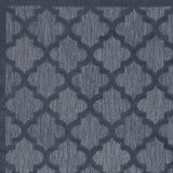 4' X 6' Navy Blue Ikat Indoor Outdoor Area Rug - Homeroots - Flyclothing LLC