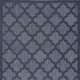 4' X 6' Navy Blue Ikat Indoor Outdoor Area Rug - Homeroots - Flyclothing LLC