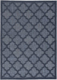 5' X 7' Navy Blue Ikat Indoor Outdoor Area Rug - Homeroots - Flyclothing LLC