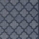 5' X 7' Navy Blue Ikat Indoor Outdoor Area Rug - Homeroots - Flyclothing LLC