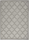 5' X 7' Silver Grey Ikat Indoor Outdoor Area Rug - Homeroots - Flyclothing LLC