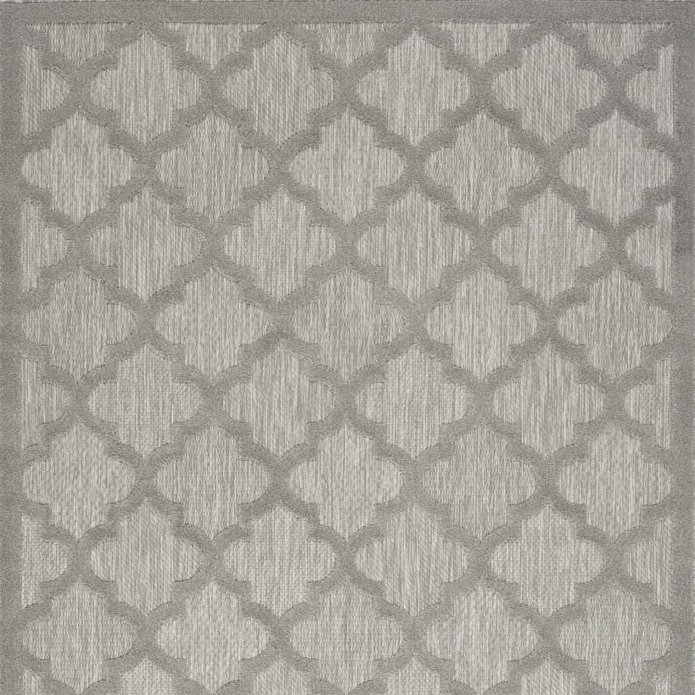 5' X 7' Silver Grey Ikat Indoor Outdoor Area Rug - Homeroots - Flyclothing LLC