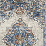 3' X 5' Blue And Grey Oriental Power Loom Non Skid Area Rug - Homeroots - Flyclothing LLC
