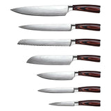 Brown and Black Stainless Steel And Wood Eight Piece Cutlery Set - Homeroots - Flyclothing LLC