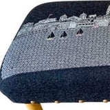 38" Gray Wool And Brown Ottoman - Homeroots - Flyclothing LLC