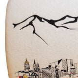 38" Cream Wool And Brown Ottoman - Homeroots - Flyclothing LLC