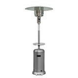48000 BTU Silver Steel Propane Cylindrical Pole Standing Patio Heater - Homeroots - Flyclothing LLC