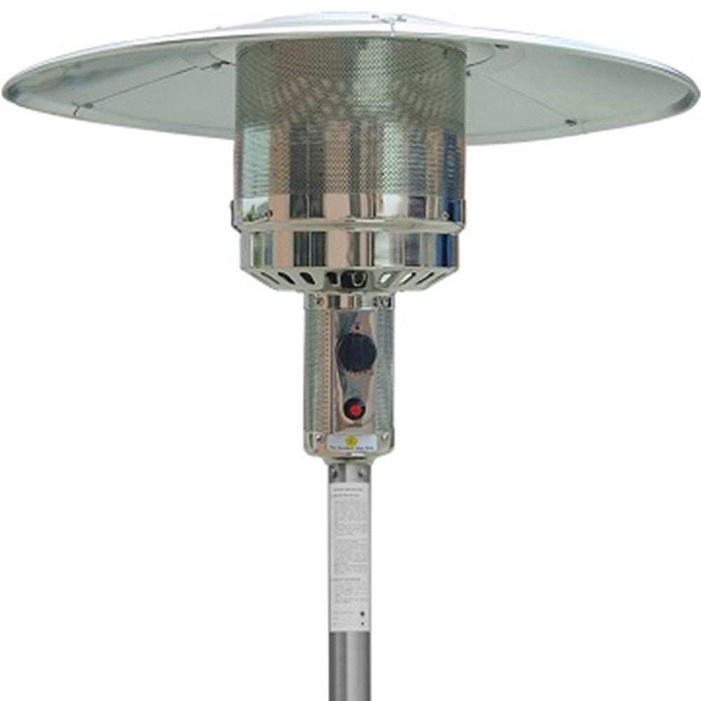48000 BTU Silver Steel Propane Cylindrical Pole Standing Patio Heater - Homeroots - Flyclothing LLC