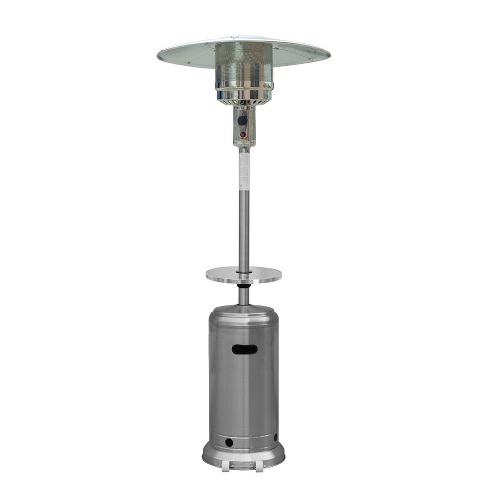 48000 BTU Silver Steel Propane Cylindrical Pole Standing Patio Heater - Homeroots - Flyclothing LLC