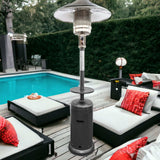 48000 BTU Silver Steel Propane Cylindrical Pole Standing Patio Heater - Homeroots - Flyclothing LLC