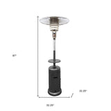 48000 BTU Silver Steel Propane Cylindrical Pole Standing Patio Heater - Homeroots - Flyclothing LLC