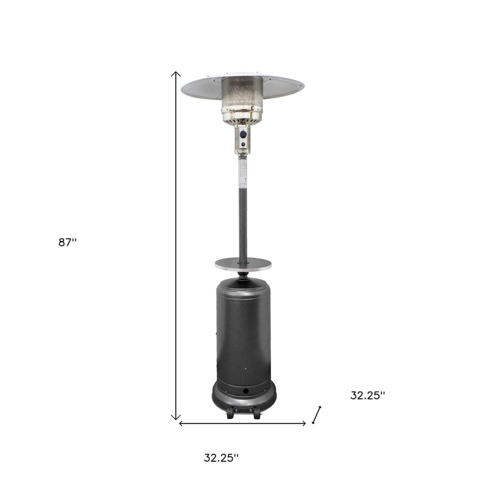 48000 BTU Silver Steel Propane Cylindrical Pole Standing Patio Heater - Homeroots - Flyclothing LLC
