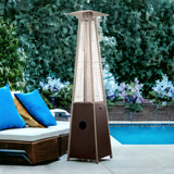 41000 BTU Brown Steel Propane Triangular Pyramid Standing Patio Heater - Homeroots - Flyclothing LLC