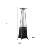 41000 BTU Black Steel Propane Triangular Pyramid Standing Patio Heater - Homeroots - Flyclothing LLC