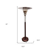 41000 BTU Bronze Steel Natural Gas Cylindrical Pole Standing Patio Heater - Homeroots - Flyclothing LLC