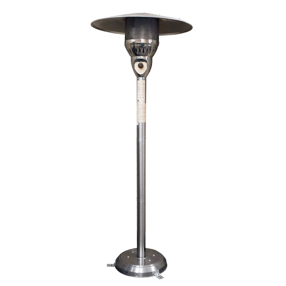41000 BTU Silver Steel Natural Gas Cylindrical Pole Standing Patio Heater - Homeroots - Flyclothing LLC