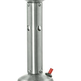 11000 BTU Silver Steel Propane Cylindrical Pole Tabletop Patio Heater - Homeroots - Flyclothing LLC