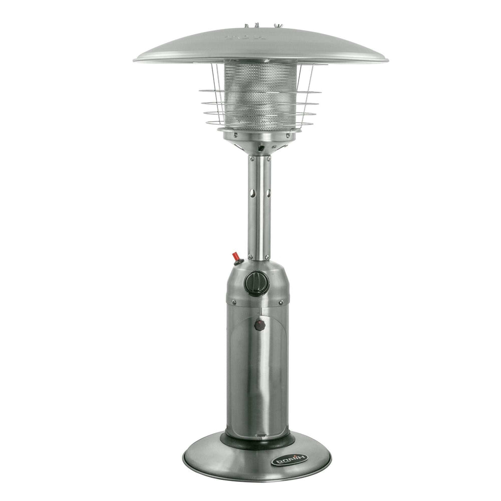 11000 BTU Silver Steel Propane Cylindrical Pole Tabletop Patio Heater - Homeroots - Flyclothing LLC