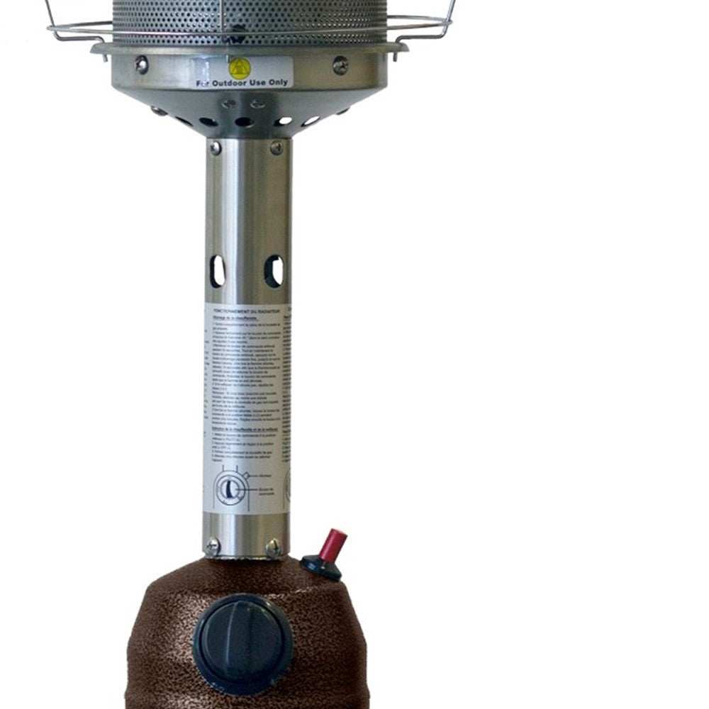 11000 BTU Bronze Steel Propane Cylindrical Pole Tabletop Patio Heater - Homeroots - Flyclothing LLC