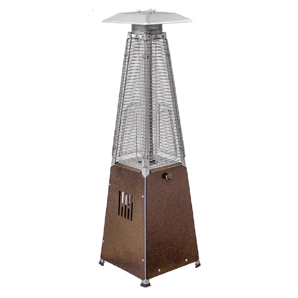 9500 BTU Bronze Steel Propane Triangular Pyramid Tabletop Patio Heater - Homeroots - Flyclothing LLC