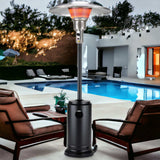 40000 BTU Black Steel Propane Cylindrical Pole Standing Patio Heater - Homeroots - Flyclothing LLC