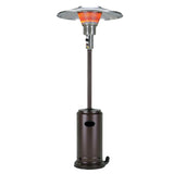 40000 BTU Bronze Steel Propane Cylindrical Pole Standing Patio Heater - Homeroots - Flyclothing LLC