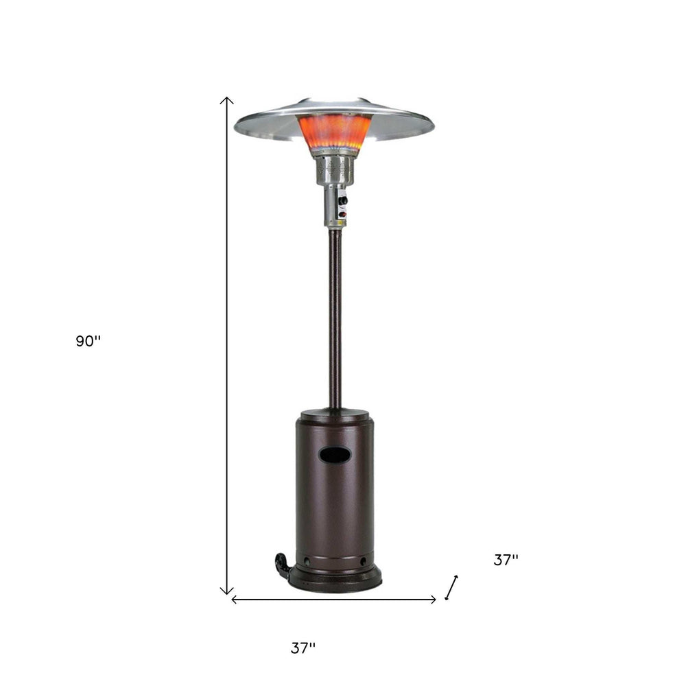 40000 BTU Bronze Steel Propane Cylindrical Pole Standing Patio Heater - Homeroots - Flyclothing LLC