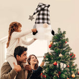 27" Black And White Felt And Faux Fur Gnome Adjustable Height Tree Topper - Homeroots - Flyclothing LLC