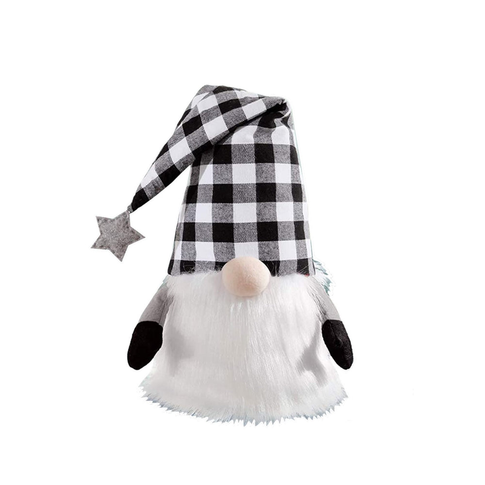 27" Black And White Felt And Faux Fur Gnome Adjustable Height Tree Topper - Homeroots - Flyclothing LLC