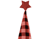 27" Black And Black Felt And Faux Fur Gnome Adjustable Height Tree Topper - Homeroots - Flyclothing LLC