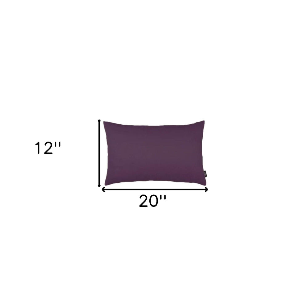 Set Of Two 12" X 20" Purple Polyester Zippered Pillow Cover - Homeroots - Flyclothing LLC