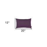 Set Of Two 12" X 20" Purple Polyester Zippered Pillow Cover - Homeroots - Flyclothing LLC
