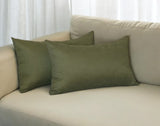 Set of Two 12" X 20" Fern Green Polyester Zippered Pillow Cover - Homeroots - Flyclothing LLC
