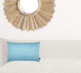 Set Of Two 12" X 20" Sky Blue Polyester Zippered Pillow Cover - Homeroots - Flyclothing LLC