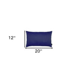 Set of Two 12" X 20" Sapphire Blue Lumbar Throw Pillow Covers - Homeroots - Flyclothing LLC