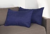 Set of Two 12" X 20" Sapphire Blue Lumbar Throw Pillow Covers - Homeroots - Flyclothing LLC