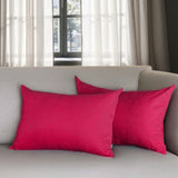 Set Of Two 12" X 20" Pink Polyester Zippered Pillow Cover - Homeroots - Flyclothing LLC