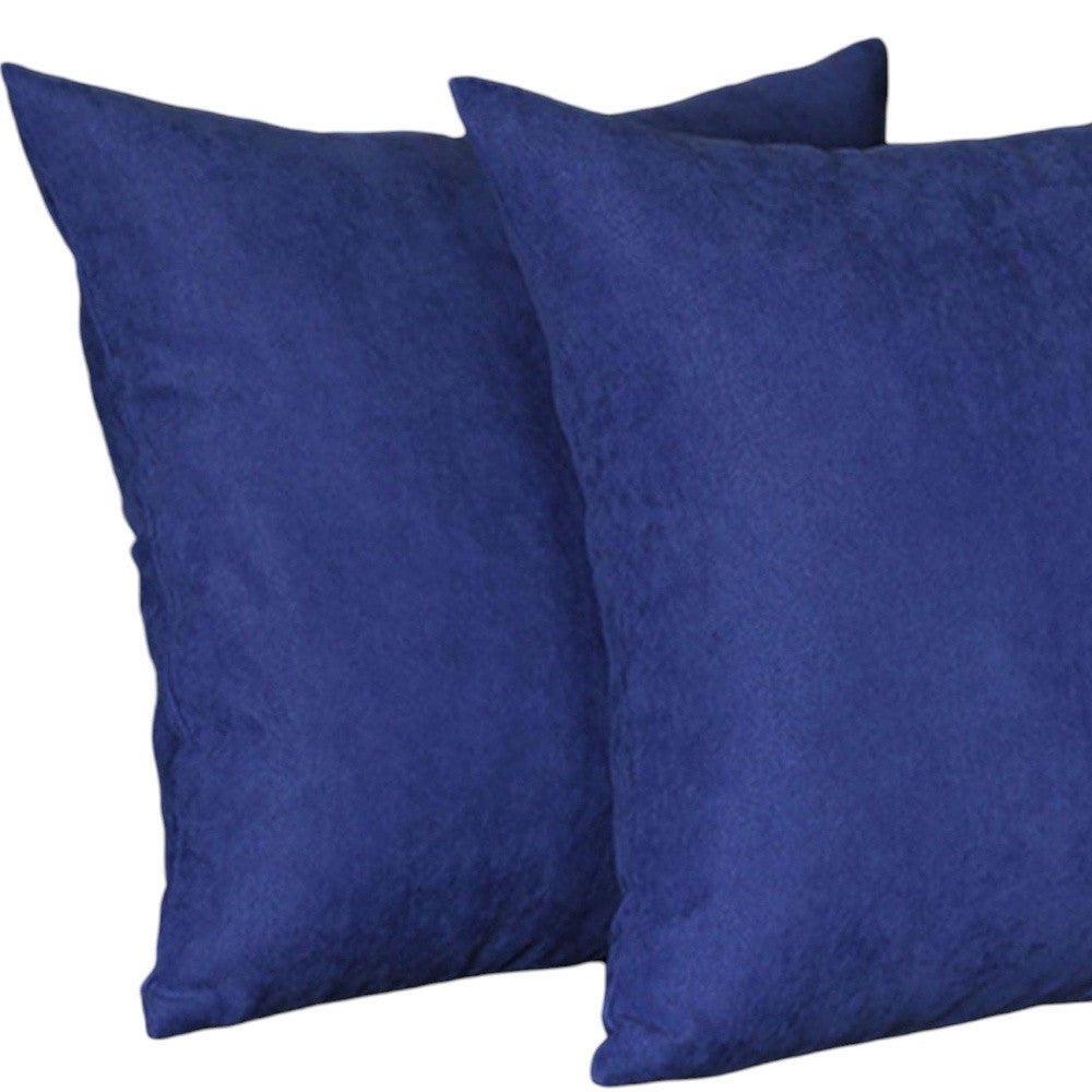Set Of Two 20" X 20" Navy Blue Polyester Zippered Pillow Cover - Homeroots - Flyclothing LLC