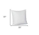 Set Of Two 22" X 22" White Polyester Zippered Pillow Cover - Homeroots - Flyclothing LLC