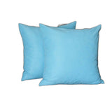 Set Of Two 22" X 22" Sky Blue Polyester Zippered Pillow Cover - Homeroots - Flyclothing LLC