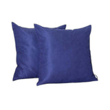 Set Of Two 22" X 22" Navy Blue Polyester Zippered Pillow Cover - Homeroots - Flyclothing LLC