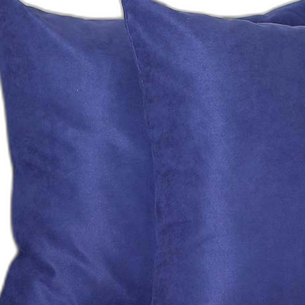 Set Of Two 22" X 22" Navy Blue Polyester Zippered Pillow Cover - Homeroots - Flyclothing LLC