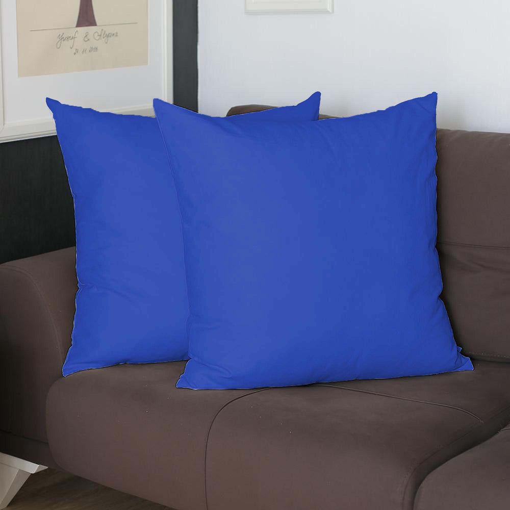 Set Of Two 22" X 22" Sapphire Blue Polyester Zippered Pillow Cover - Homeroots - Flyclothing LLC
